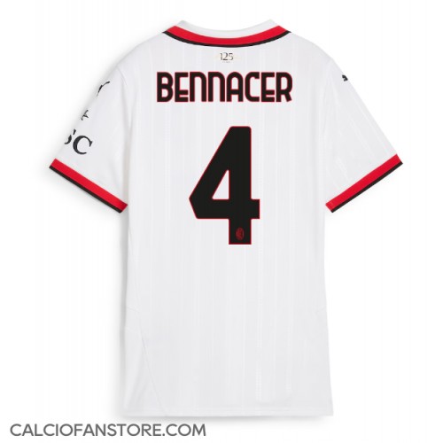 Maglia Calcio AC Milan Ismael Bennacer #4 Seconda Divisa Donna 2024-25 Manica Corta